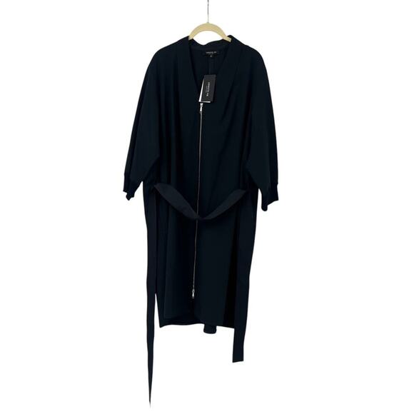 LAFAYETTE 148 NEW YORK Jacket Black Pockets Lightweight Pockets Belted 2X NEW - Picture 4 of 15